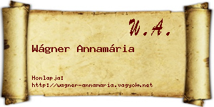 Wágner Annamária névjegykártya